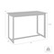Armen Living Grand Outdoor Patio Counter Height Dining Table in Black Aluminum 840254332591 - alternate 3